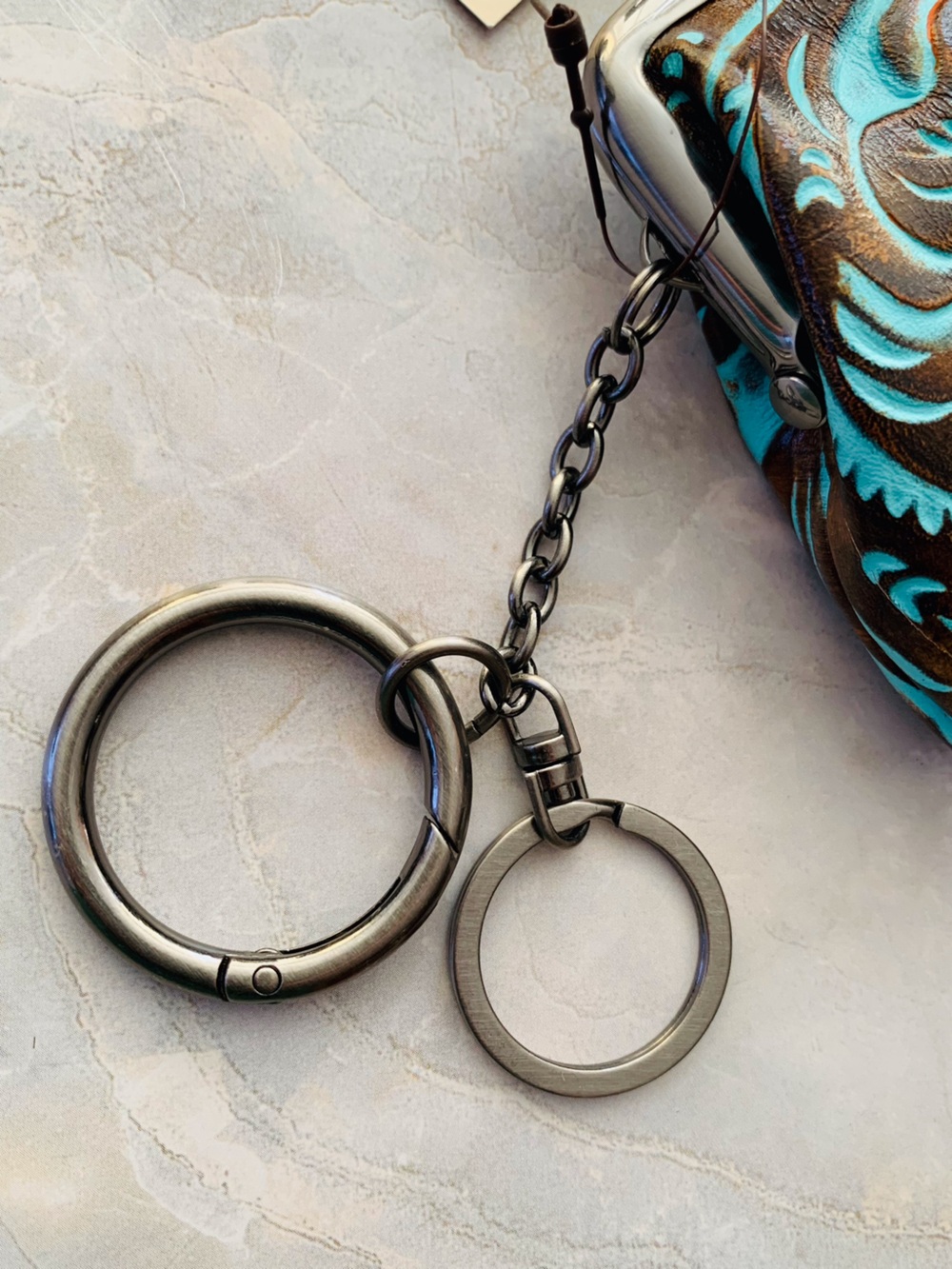 Patricia Nash 100% Leather Western Design Clutch Key FOB - Picture 7 of 8